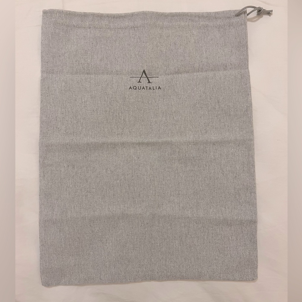 New Aquatalia Dustcover Bag Protector Grey Signature Drawstring